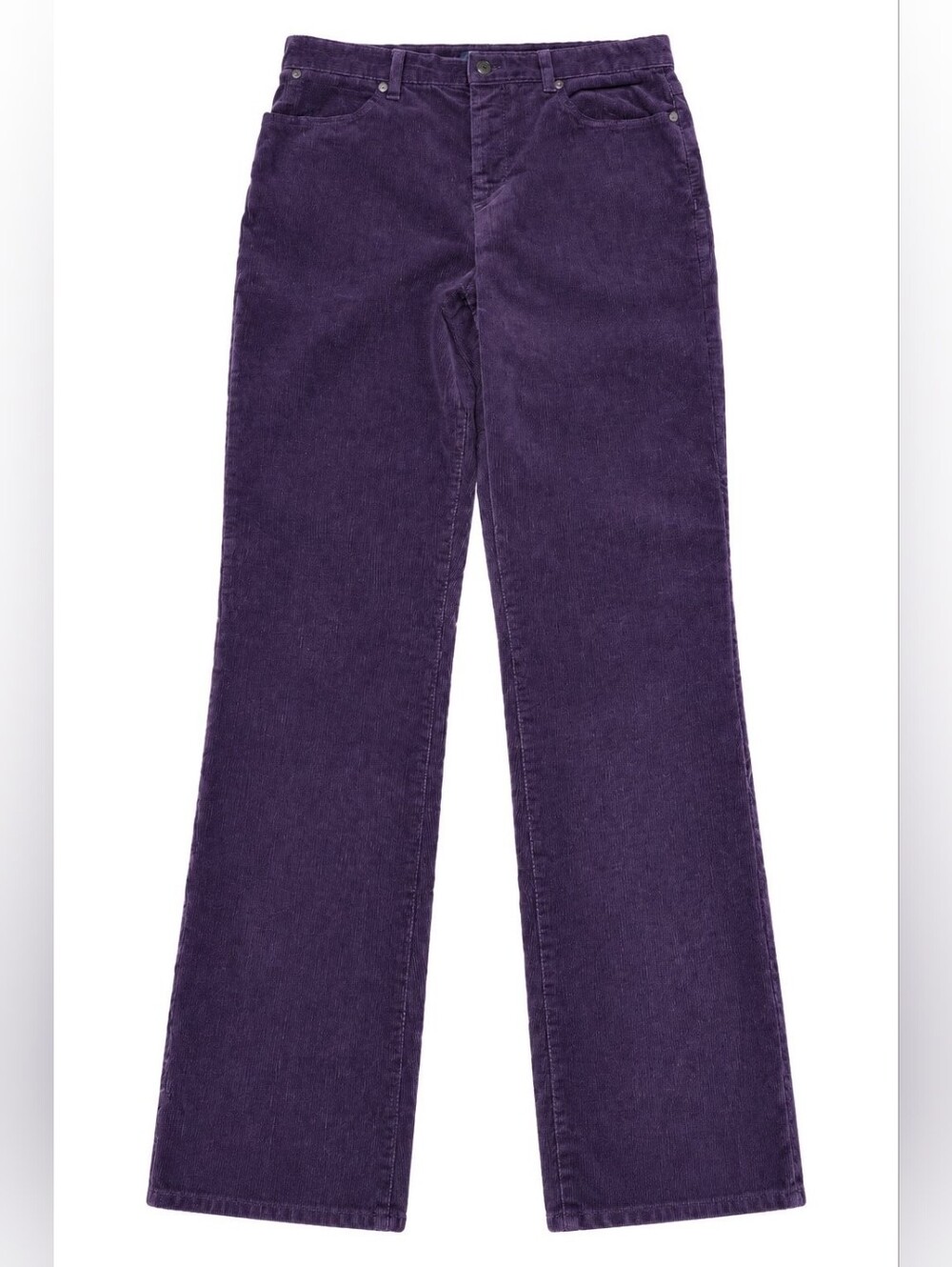 Talbots Heritage Deep Purple Corduroy Str8-Leg Jeans Gorgeous For Fall! Sz 12